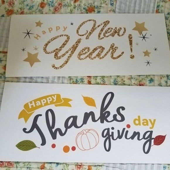 Wooden Picture Display Frame Board 14 Signs, Leaves, Mini Clothes Pins, Rope - Picture 10 of 12